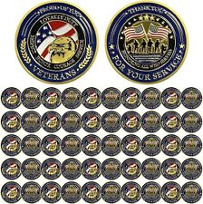 50Pack Military Challenge Coins Veterans Coin Thank You for Your Service Gifts picture