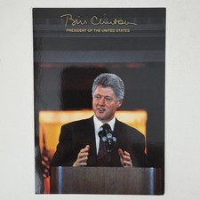 Vintage Postcard US President William Bill Clinton 4x5.75 1990s POTUS Signature picture