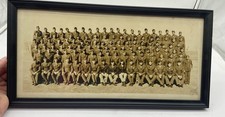 Vintage Framed Sepia U.S. Army Military Group Portrait Photo 17x9 picture