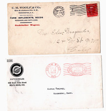 VINTAGE STUDEBAKER WAGONS 1905 AD COVER + 1929 AUTOMOBILES COVER,SOUTH BEND + DC picture