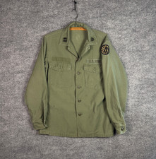 VTG 70s OG107 Shirt Mens M Vietnam US Army Infantry Captain Officer Fatigue picture