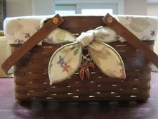 Longaberger Rich Brown Large Market Basket Set picture