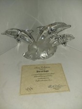Lenox-Crystal Trio Of Light Dolphins  picture