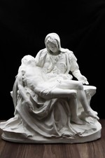 La Pietà Statue, Michelangelo Inspired Renaissance Sculpture, Madonna Christ picture