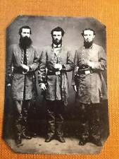 trio of Confederate officers Historical Museum Quality  tintype C1215RP picture