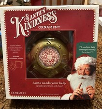 Demdaco Santa’s Kindness Interactive Ornament Journal Set Christmas New Open Box picture
