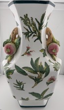 Andrea By Sadek Chinoiserie 6 Sided Vase With Pomegranate. picture