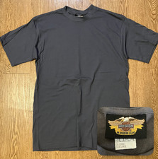 Vtg 90s Harley Davidson Blank T Shirt Large L Made in USA Motorclothes Deadstock picture
