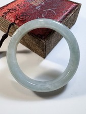 Green Jadeite Jade Bangle. Translucent. Grade A Untreated Natural. 60mm Phi Thuý picture