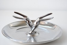 1950's Hamilton Chrome Toucan Birds Ashtray Mid Century Art Deco VGC picture