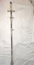 Templar Knights Masonic Freemason Fraternal Sword Named Engraved picture