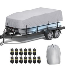 1200D Pontoon Boat Cover, 17-20 ft Boat Cover for Pontoon, Gray picture