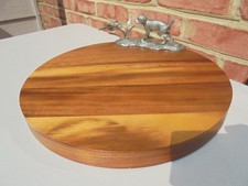 Vagabond House Wood Cutting Board w Pewter Hunting Dog & Duck picture