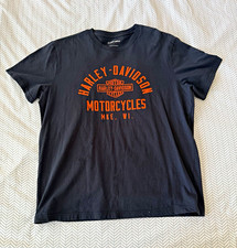 Harley-Davidson Motorcycles Black T-Shirt MKE WI Graphic Size L picture