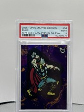 2025 Topps Marvel Comic Book Heroes Thor #54 Purple & Gold Lava Refractor /75 picture