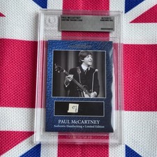 Paul McCartney Handwritten Word the Beatles Cut From a Beckett Autograph picture