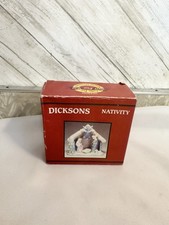 Vintage Dicksons Porcelain Nativity Figurine Pearlized Glaze Holy Family OG Box picture
