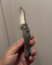 Hawk Talon Spectral Carbon Overlay Brightwashed Titanium Handles & M390 Blade picture