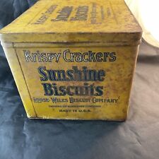 Collectible Krispy Crackers Sunshine Biscuits Tin - by Loose Wiles Biscuit Co. picture