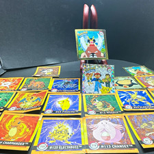 Artbox 1999 Pokémon Sticker Card Lot 21 Pikachu Charizard Ash Charmander Damaged picture