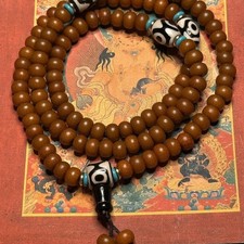 Tibetan Style Bodhi 108 Bead Mala Bracelet Necklace Prayer Beads Worry Beads picture