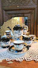 Vtg 15 Pc Japanese Dragonware Tea Set Rare Blue Pink Moriage Mint Foreign Stamp picture