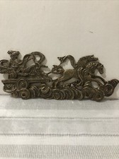 Vtg Knight On Chariot By James Papalia Original 1963. Brass Wall Hanging Signed picture