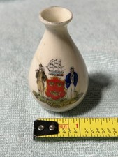 Porcelain Vase Miniature A&S Arcadian China Stoke on Trent Crested Ware Vase picture