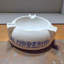 Al MODERNO NAPOLI Via Medina Ceramic Vintage Ashtray Advertising 3.5” picture