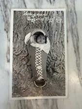 1939 Frasher RPPC Native American Baby Cradleboard Snug Bug Rug Lake Tahoe picture