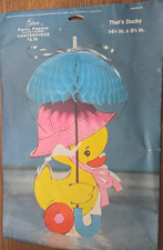 Vintage Gibson Honeycomb Centerpiece THAT'S DUCKY Shower Decoration picture