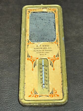 Antique 1900 Advertising Thermometer HP Irwin Hardware & Furniture Sunbury Ohio picture