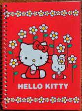 Vintage 1999 Hello Kitty Cathy Bunny Mini Spiral Notebook Stickers Sanrio Japan picture