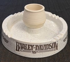 Harley Davidson 7” Ashtray - Limited Edition - Cup For Striking Matches Vintage picture
