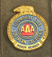 Automobile Club Southern California AAA Honor Member Badge Blue Gold picture