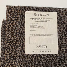 Bergamo Sahco Ulf Moritz Palmyra 2056-1 Textured Woven Sample Beige Black 57x29