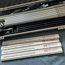 Vintage K&E Leroy Lettering Set Keuffel & Esser Templates Pens Scriber Cas picture