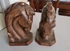 Horse-Head Bookends , Stamped , Vintage , In Great Condition picture