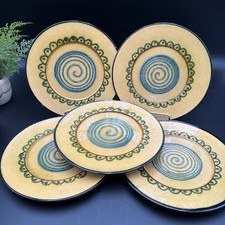 5 Rare 1950s French Riviera Vallauris AM Art Pottery Plates 9