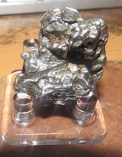 49 GM CAMPO DEL CIELO METEORITE CRYSTAL GREAT PIECE WITH STAND JAL picture