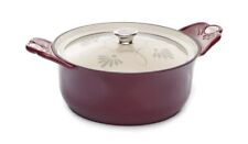 Princess House Mi Cocina 3.5 Qt Round Dutch Oven Glossy Red #5612 picture