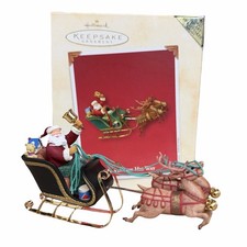2003 Hallmark Santa's on His Way Repaint Ornament -The Art Of Keepsake KOC Gift picture