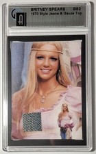 2002 Global/DNA Britney Spears Authentic Event Worn 1970 Style Jeans Swatch Card picture