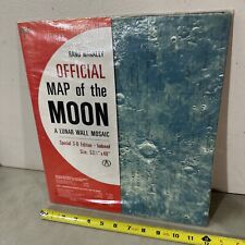 Vintage Sealed Rand McNally Official Map of the Moon 53x48 Lunar Wall Mosaic 3-D picture