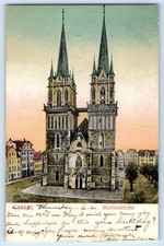 Hesse Germany Postcard Kassel St. Martin's Church 1904 Antique Posted picture