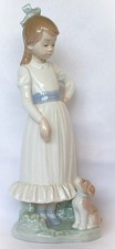 Vintage Lladro Nao Daisa Girl w/Puppy 'My Dog Does Tricks' #379 Porcelain DAMAGE picture