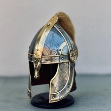 Éomer Horse Rider Marshal Helmet LOTR Inspired Medieval Knight LARP SCA Cosplay picture