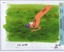 ROCK BOTTOM PRICE    Here is a Catdog Production cel on print background picture