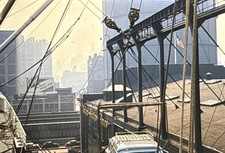 Orig C1950’s Slide New York City NYC Skyline Industrial Rooftop Schlitz A26 picture