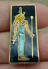VTG ERM Egyptian Revival Metal Isis Charm Goddess of healing and magic broken picture